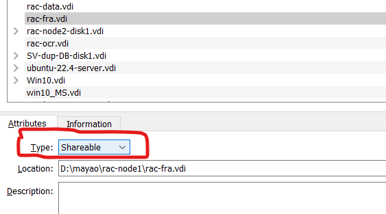 oracle database shareable